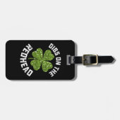 Dibs op de roodharige St Patrick's Day Shamrock Bagagelabel (Voorkant horizontaal)