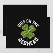 Dibs op de roodharige St Patrick's Day Shamrock Kaart (Voorkant / Achterkant)