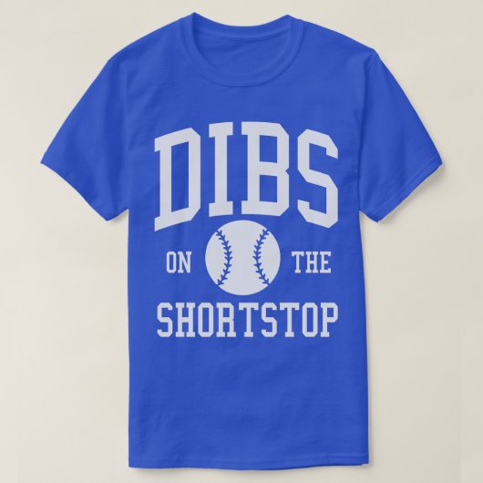 Dibs op de Shortstop Funny Baseball Vriendin Wi T-shirt (Design voorkant)