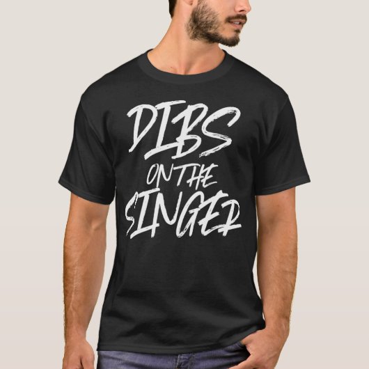 Dibs op de zanger Funny Husband Wife Band Rock T-shirt (Voorkant)