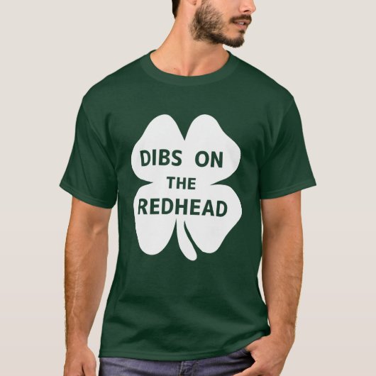 Dibs op het rode St Paddy's-shirt T-shirt (Voorkant)