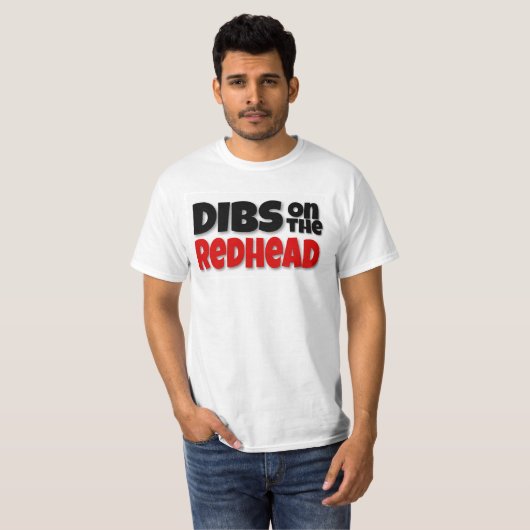 DIBS OP HET Shirt REDHEAD (Voorkant volledig)