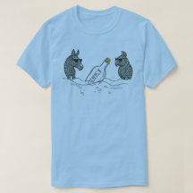 Dibs & Parrot met een drankfles T-Shirt