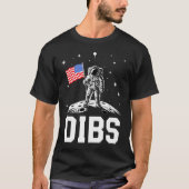 Dibs Patriottische Amerikaanse maanlanding T-shirt (Voorkant)