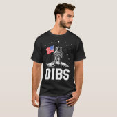 Dibs Patriottische Amerikaanse maanlanding T-shirt (Voorkant volledig)