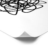 Dibujo de arte de líneas abstractas angry dog poster (Hoek)