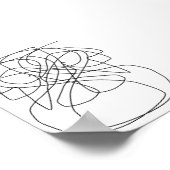Dibujo de arte de líneas abstractas poster (Hoek)