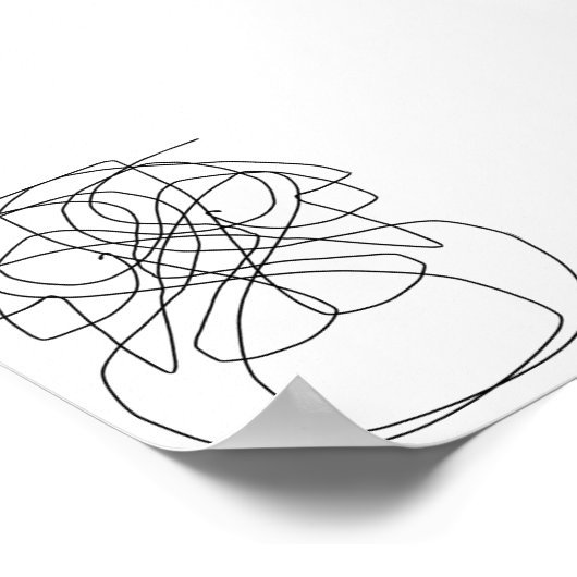 Dibujo de arte de líneas abstractas poster (Hoek)