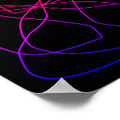 Dibujo de arte de líneas abstractas poster (Hoek)