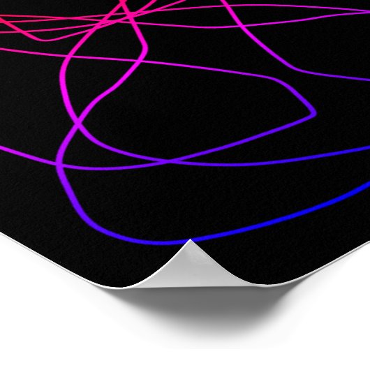 Dibujo de arte de líneas abstractas poster (Hoek)