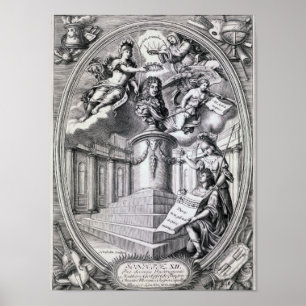 dicatory engraving to Gottfried Finger, 1688 Poster