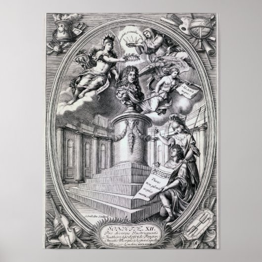 dicatory engraving to Gottfried Finger, 1688 Poster (Voorkant)