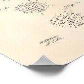 Dice 1925 Patent Art Old Peper Poster (Hoek)