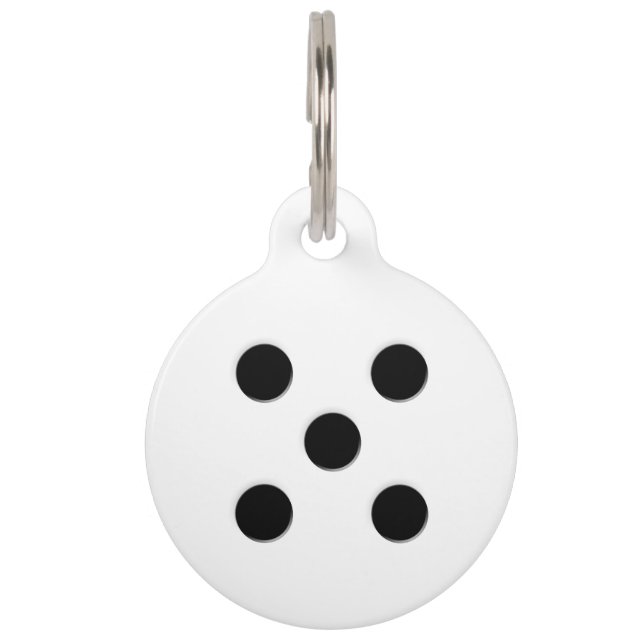 Dice 5 Pips Huisdierpenning (Voorkant)
