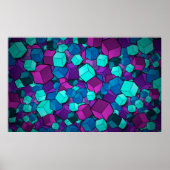 Dice achtergrond, multicolkleurig d poster (Voorkant)