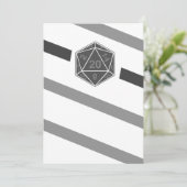 Dice Art Kaart voor uitnodigingen en aankondiginge (Staand voorkant)