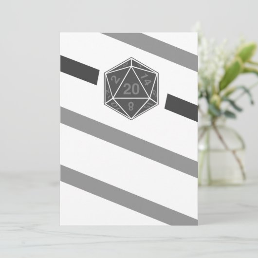 Dice Art Kaart voor uitnodigingen en aankondiginge (Staand voorkant)