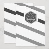 Dice Art Kaart voor uitnodigingen en aankondiginge (Voorkant / Achterkant)