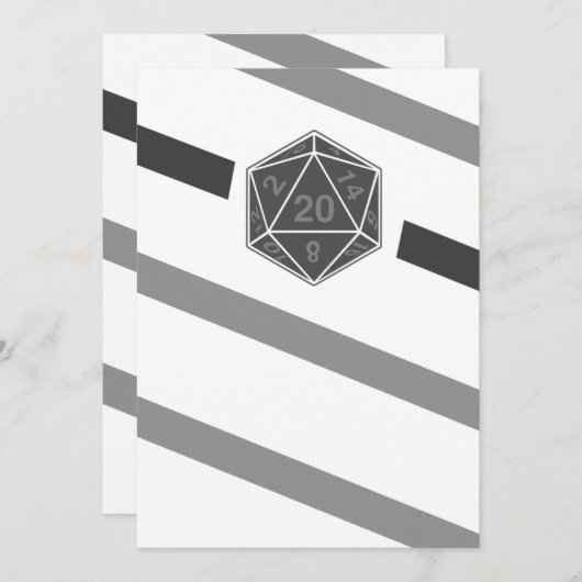 Dice Art Kaart voor uitnodigingen en aankondiginge (Voorkant / Achterkant)