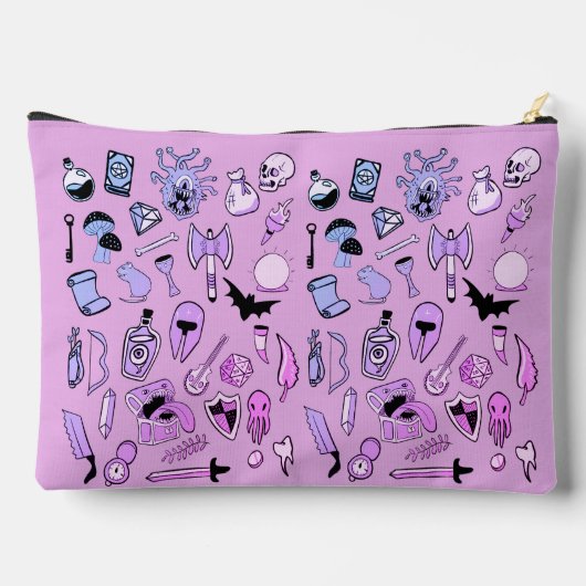 Dice Bag - RPG Patroon (Roze) Etui (Achterkant)