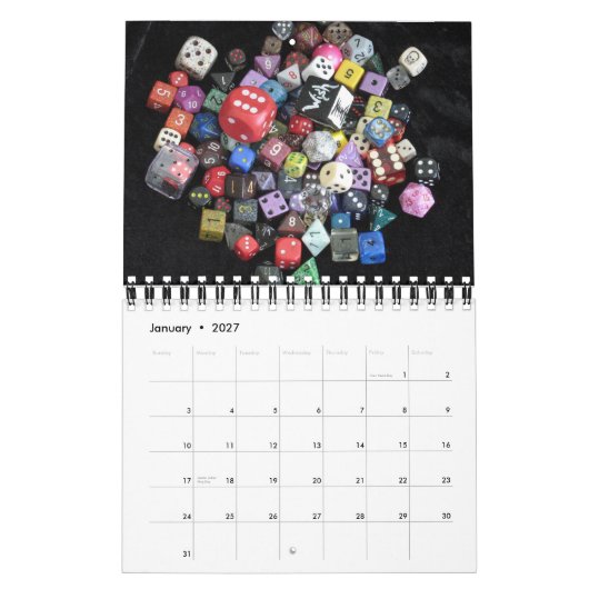 Dice Calendar Kalender (Jan 2027)