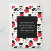 Dice Casino Gambling Graduparty Invitation Kaart (Achterkant)