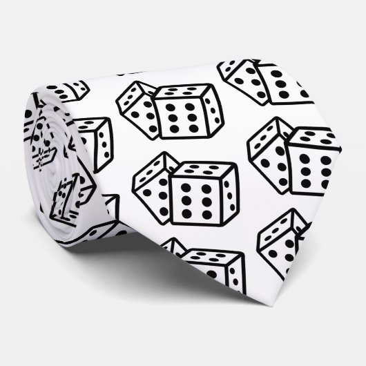 dice casino gokken stropdas (Opgerold)