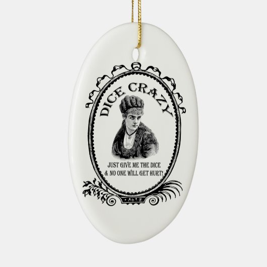 Dice Crazy Keramisch Ornament (Rechts)