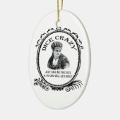 Dice Crazy Keramisch Ornament (Links)