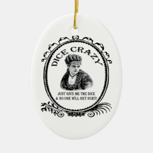 Dice Crazy Keramisch Ornament