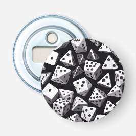 Dice Delight: een geometrische cascade Button Flesopener