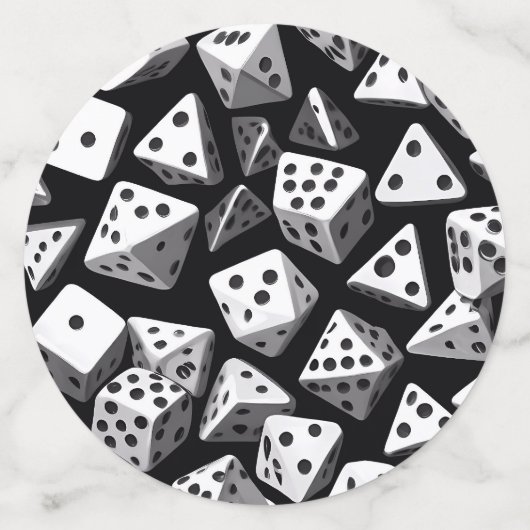 Dice Delight: een geometrische cascade Confetti (Grote voorkant)