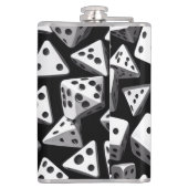 Dice Delight: een geometrische cascade Heupfles (Achterkant)