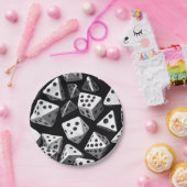 Dice Delight: een geometrische cascade Papieren Bordje (Feest)