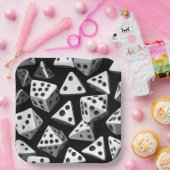 Dice Delight: een geometrische cascade Papieren Bordje (Feest)