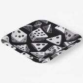 Dice Delight: een geometrische cascade Papieren Bordje (Gebogen)