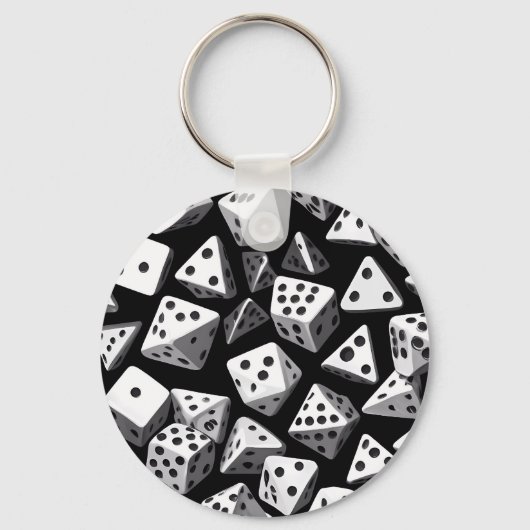 Dice Delight: een geometrische cascade Sleutelhanger (Voorkant)