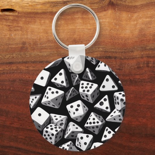 Dice Delight: een geometrische cascade Sleutelhanger (Voorkant)