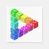 Dice Driehoek Papieren servetten (Voorkant)