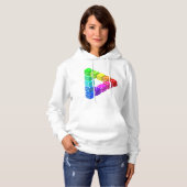Dice Driehoek Vrouwen Hoodie (Voorkant volledig)