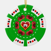 DICE EN ROYAL FLUSH POKER CHIP ORNAMENT (Voorkant)