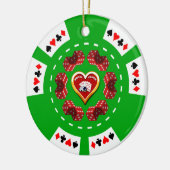 DICE EN ROYAL FLUSH POKER CHIP ORNAMENT (Links)