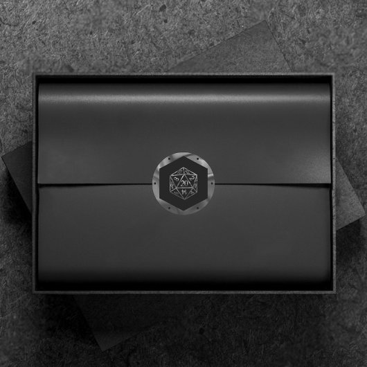 Dice | Fantasy Old School Tabletop PnP Gamer Ronde Sticker