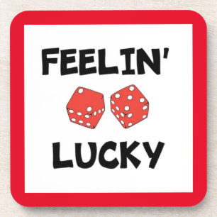 DICE "FEELIN' LUCKY" BIER ONDERZETTER
