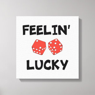 DICE "FEELIN' LUCKY" CANVAS AFDRUK