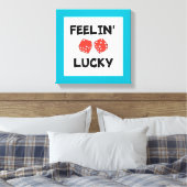 DICE "FEELIN' LUCKY" CANVAS AFDRUK (Insitu (Slaapkamer))