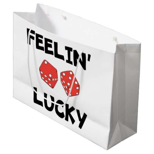 DICE "FEELIN' LUCKY" GROOT CADEAUZAKJE (Voorkant Gekanteld)
