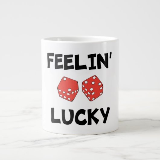 DICE "FEELIN' LUCKY" GROTE KOFFIEKOP (Voorkant)