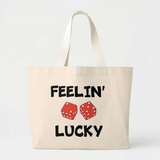 DICE "FEELIN' LUCKY" GROTE TOTE BAG (Voorkant)