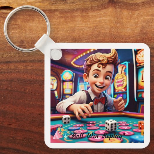 Dice Gamble Sleutelhanger (Voorkant)